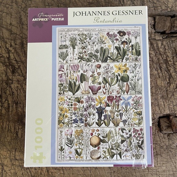 Botanical Johannes Gessner Pentandria Puzzle 1000 pc Victorian Flowers NEW - Picture 1 of 7